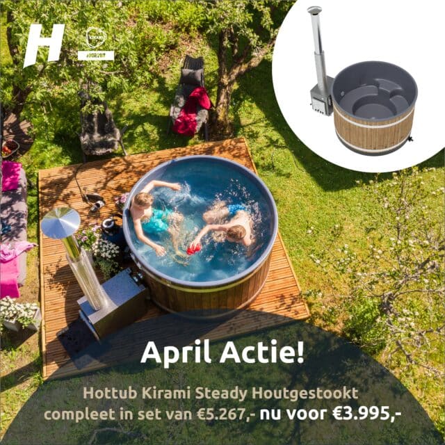 April Actie Kirami Hottub Steady Houtgestookt